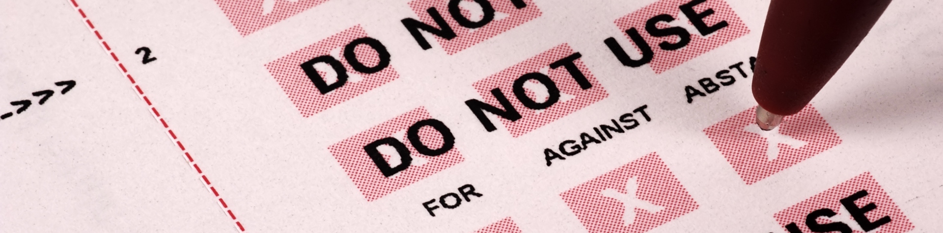 A voting slip